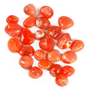 Pierres roulées de cornaline à bandes naturelles en gros pour la guérison émotionnelle - Product Image 1