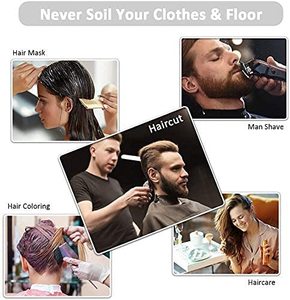 Cape <span class=keywords><strong>de</strong></span> coiffure jetable transparente et imperméable pour salon <span class=keywords><strong>de</strong></span> coiffure, tablier <span class=keywords><strong>de</strong></span> coiffure, blouse <span class=keywords><strong>de</strong></span> salon, usage domestique - Product Image 4