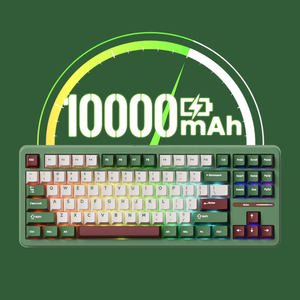 Clavier de jeu mécanique Akko TAC87 USB-<span class=keywords><strong>C</strong></span> filaire, rétroéclairage RGB, 88 touches, 80% TKL, disposition US, Matcha Red Bean, hot-swappable, OEM, avec fixation Gasket - Product Image 2