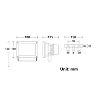 Lumière infrarouge LED S-LD179 850 nm pour caméra de surveillance CCTV, 9 éléments, vision nocturne extérieure, 60 degrés, 12 V, étanche, en métal