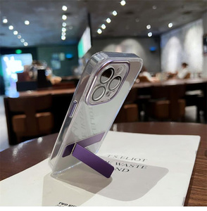 Pour <span class=keywords><strong>iPhone</strong></span> 14 <span class=keywords><strong>13</strong></span> 12 <span class=keywords><strong>Mini</strong></span> 11 16 Pro Max15 Plus Béquille Support Shell Mince En Alliage De Métal Invisible Pliant Titulaire Stand Téléphone Cas - Product Image 2