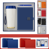 Produits les plus vendus, articles promotionnels, papeterie de bureau exécutive, cadeau personnalisé, ensemble de coffret cadeau avec bloc-notes en cuir PU A5, porte-stylo