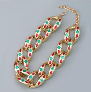 Collana a catena spessa in materiale CCB Hip Hop per donna collane girocollo corte colorate Boho 2023 <span class=keywords><strong>collare</strong></span> di gioielli <span class=keywords><strong>al</strong></span> <span class=keywords><strong>collo</strong></span> di moda - Product Image 3