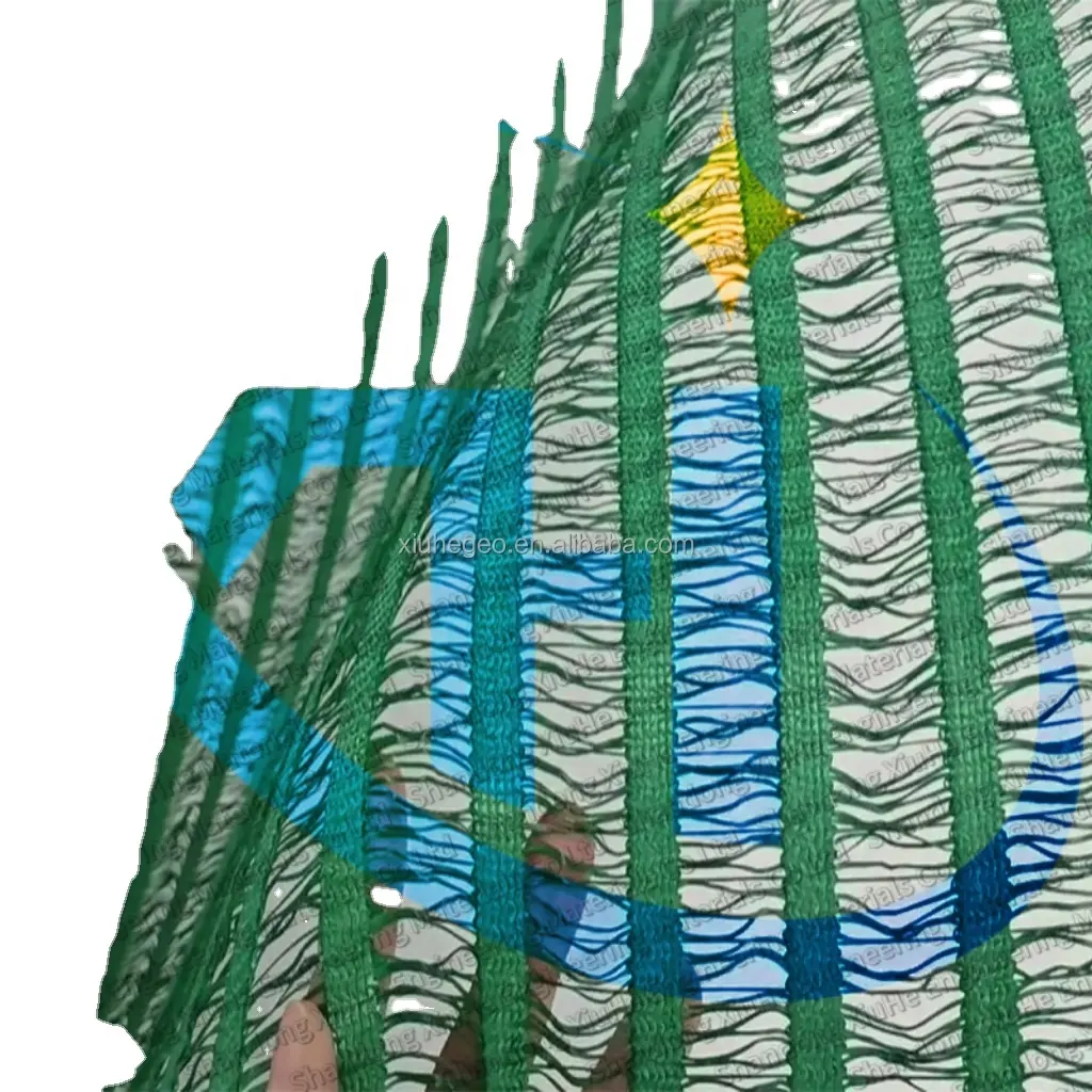 Nệm Turf Mat Pet dệt màu xanh lá cây geomat cho dốc bảo vệ Xanh