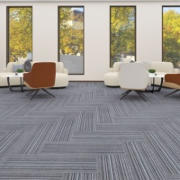 Tapis en polypropylène Bureau PP Bitume Gris Tapis Carreaux Gris Bureau Tapis de sol