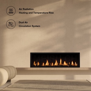 Cheminée à gaz suspendue d'intérieur MEISU.CH avec <span class=keywords><strong>insert</strong></span> de 40, 48, 55, 60, 68, 72 pouces, meuble TV et foyer à gaz - Product Image 3