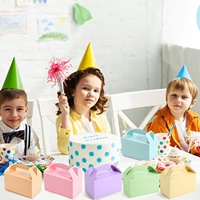 Stockage de collations au chocolat boîte écologique anniversaire de vacances fête de douche de bébé coloré pignon bonbons sucrés emballage papier boîte-cadeau