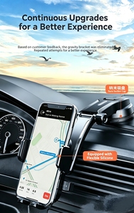 Support de téléphone portable rotatif à 360° pour voiture, fixation ventouse pour tableau de bord ou grille d'aération, style tendance, pour GPS - Product Image 5