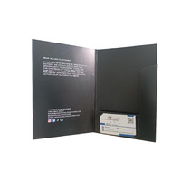 Carpeta de presentación ecológica personalizada con ranuras para tarjetas y bolsillos Encuadernación perfecta Tamaño personalizado para almacenamiento de folletos
