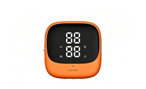 2026 Newly designed hands-free wave induction automatic open cover <b>led</b> <b>clock</b> display toothbrush sanitizers holder with heating - Product Image 5