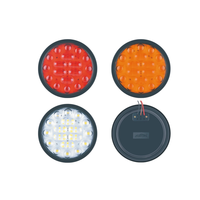 Aolittel YJ-2008 24V Feu arrière LED rond pour voiture, feu de position latéral pour camion, universel, étanche IP67, 163x31mm