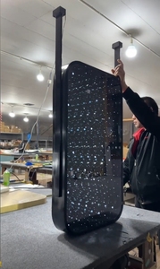 Art Deco Style Laser-Cut Corten Steel Star Sky Mirror <b>Screens</b> & Room Dividers Rusty Red Durable Ceiling and Wall <b>Decor</b> - Product Image 3