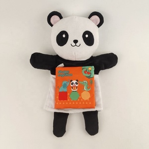 Venta al por mayor suave lavable reciclar inglés chino bebé fieltro silencioso libros historia alfabeto tela sensorial libro con marioneta de mano juguete - Product Image 3
