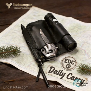 กระเป๋าคาดเอว EDC แบบยุทธวิธีสำหรับกิจกรรมกลางแจ้ง 3-in-1 อเนกประสงค์ พร้อมซองใส่ไฟฉาย ปากกา และอุปกรณ์อื่นๆ แบบพกพา - Product Image 6
