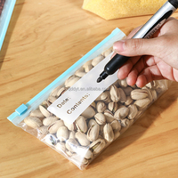 Voedselveilige slider ziplock zak, meerdere toepassingen, transparante plastic zak met ritssluiting voor voedsel en kledingopslag