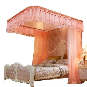 قضبان انزلاقية على الطراز الملكي مزدوجة الشخص على شكل حرف U تستخدم إطار دعم صيفي سميك شبكة البعوض المقواة المنزلية - Product Image 5