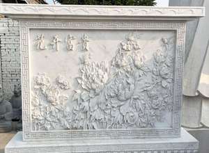 Moderne elegante Marmor wand <span class=keywords><strong>Relief</strong></span> Panel Innen Steins chnitzerei für dekorative Wand kunst - Product Image 3