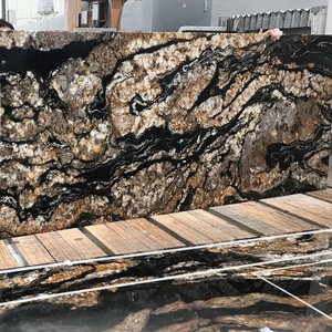 Nhà hàng thanh truy cập hàng đầu slab Đen Granite với vàng tĩnh mạch tự nhiên Nero núi lửa Granite slab giá - Product Image 3