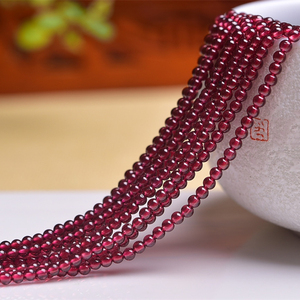 UJBOX Vente en gros de perles rondes lisses en grenat pyrope naturel de 2 mm, petites perles <span class=keywords><strong>semi</strong></span>-<span class=keywords><strong>précieuses</strong></span> pour la création de bijoux DIY - Product Image 5