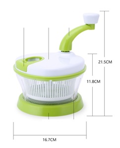 Picadora de Alimentos Manual, Cortador en Rodajas, Centrifugador de Ensaladas, Licuadora y Separador de Claras de Huevo con Base de Succión, Cortador de Verduras - Product Image 4