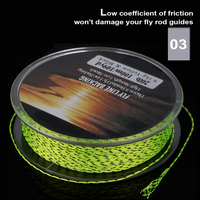Ligne de pêche à la mouche tressée en Dacron à 8 brins, 5 couleurs, 100 m, 20 lb, 30 lb, à pois, vente chaude