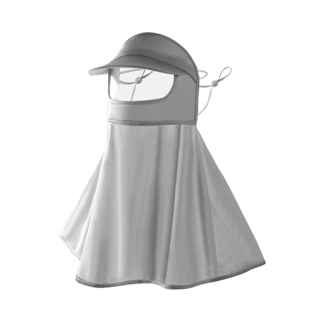 XMR Integrated Anti-Ultraviolet Ice Silk Neck Protection Sunshade Black Striped Nylon Summer Whole Face Cycling Visor Outdoor