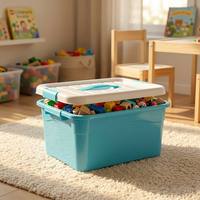 Ensemble de boîtes de rangement transparentes en plastique PP, type peu profond, empilables, pour collations, cuisine, articles divers et jouets