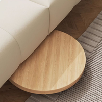 Table d'appoint pliante ronde avec pieds en métal, table de chevet portable pour salon, chambre à coucher, bureau, table de nuit