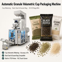 Machine d'emballage volumétrique automatique de granulés 20-45 sacs/min avec imprimante TTO CE pour haricots, sucre, sel, riz, noix, graines, céréales