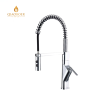 Robinet de cuisine moderne en laiton massif avec poignée en alliage de zinc, mitigeur d'eau chaude et froide à col de cygne