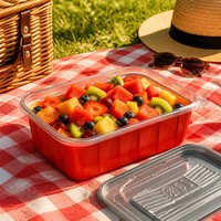 Boîte à lunch micro-ondable de 900 ml, récipient alimentaire en plastique anti-fuite pour la préparation des repas au bureau et les portions familiales