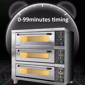 Thương mại công nghiệp 3-deck 3-Tray điện và gas nướng lò cho Pizza & bánh mì cho khách sạn & tiệm bánh - Product Image 5