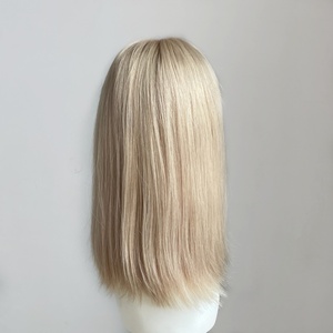 Peluca judía rubia de la más alta calidad, peluca kosher con base de encaje para mujeres blancas - Product Image 5