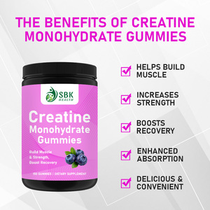 Good Price Blueberry Taste Vegan Creatine Monohydrate Gummies Sport <b>Supplements</b> Halal 5000mg Creatine Gummies Muscle Recovery - Product Image 6