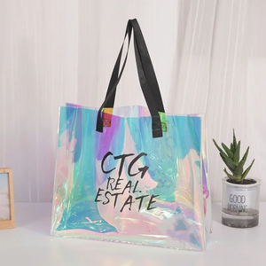 Custom Logo <b>Transparent</b> Jelly Orange PVC Tote <b>Bag</b> with Button Closure Stylish Fashionable Design for Gifts Shopping - Product Image 1