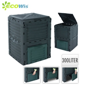 Poubelle de cuisine de grande capacité Compost de stockage de jardin écologique résistant 300L Poubelle de compost en plastique de jardin - Product Image 2