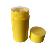 Emballage de bâton anti-transpiration jaune, 10 pièces, 75g, rond, rechargeable, déodorant, jaune/2.5oz, push up
