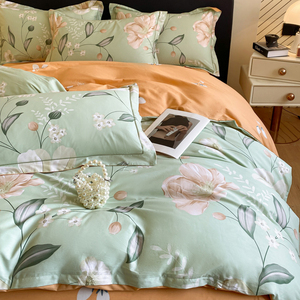 Nhà Khăn trải giường phẳng Tấm đặt in bông tấm ga trải giường thiết lập - Product Image 2