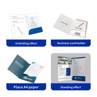 Carpeta de Presentación Impermeable con Bolsillo para Documentos A4 y Logotipo Personalizado para Reuniones Empresariales