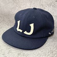 Casquette de baseball à 6 panneaux en mélange de laine (50 %) avec visière plate arrondie, broderie de lettres personnalisée, casquette strapback à visière latérale