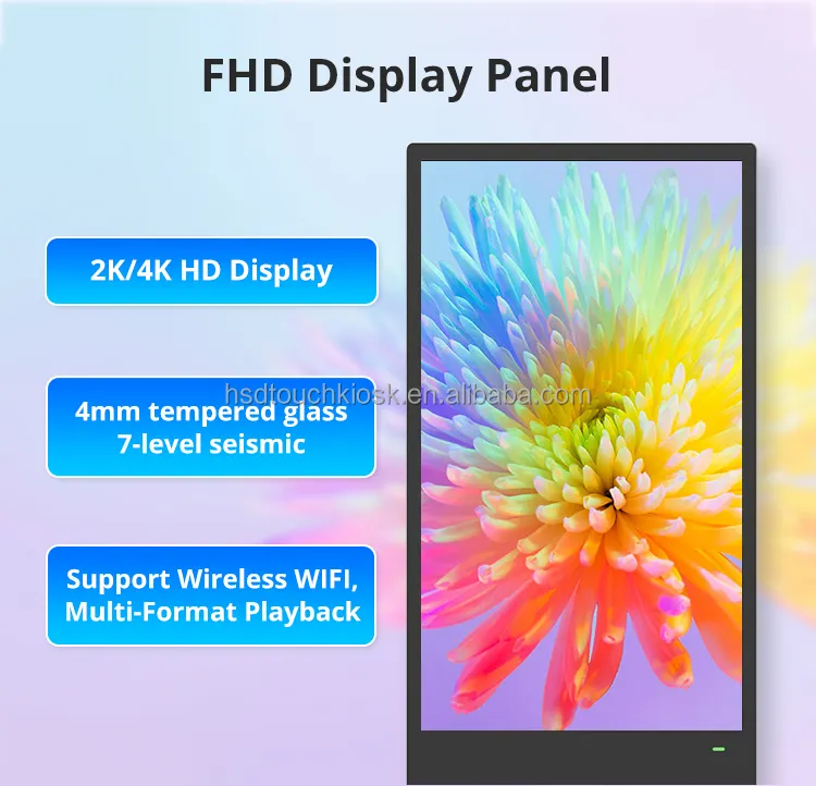 Cheap 43 55 inch Indoor Touch Screen 450cd Brightness Android Lcd Free Standing Mall Digital Advertising Display Lcd Screen