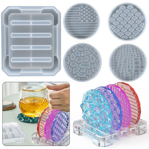 INTODIY nuovi arrivi modello irregolare sottobicchiere stampi artigianali in <span class=keywords><strong>Resina</strong></span> stampi personalizzati De Silicona Para <span class=keywords><strong>Resina</strong></span> <span class=keywords><strong>Epox</strong></span> Manualidades - Product Image 4