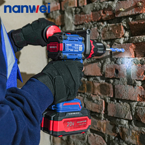 NANWEI Perceuse-<span class=keywords><strong>visseuse</strong></span> sans fil rechargeable <span class=keywords><strong>20V</strong></span> bleue, couple de serrage 160N/m, pour usage industriel, vente en gros - Product Image 5
