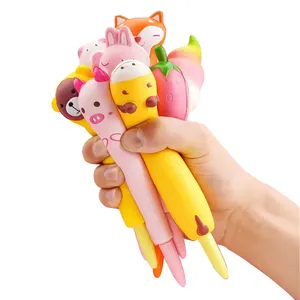 लड़कियों के खिलौने तनाव से राहत के लिए बढ़िया क्रिएटिव प्यारा कावई स्क्विशी पेन बच्चों के लिए स्टेशनरी