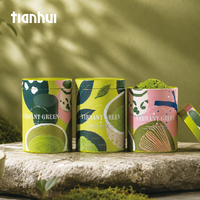 Boîtes en étain rondes Tianhui de qualité alimentaire avec impression personnalisable pour l'emballage de thé en vrac et d'épices matcha
