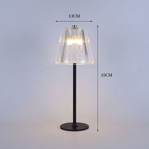 Vintage Luxury Rechargeable Acrylic Table Lamp Dimmable LED <b>Night</b> <b>Light</b> for Bedroom Dining Table Restaurant Decor Romantic Gift - Product Image 5