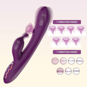 ドロップシッピングウサギのバイブレーター現実的なディルドGスポットバイブレーター大人のおもちゃ女性強力なデュアルモトスラスト回転ディルド - Product Image 6