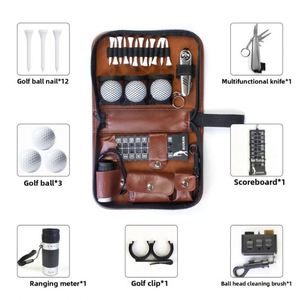 Multifunctional Large Capacity Storage Leather Golf Accessory <b>Kit</b> Easy Carry <b>Tool</b> <b>Bag</b> (Golf Accessories Not Included) - Product Image 6