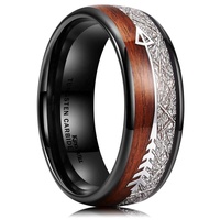Vente en gros Nouveau Style Homme Femme Acier Inoxydable Bleu Fibre de Carbone Os de Poisson Dragon Anneau Plaqué Fête de Fiançailles Anniversaire