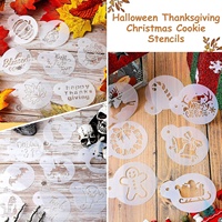 20 pochoirs à café réutilisables en PET pour Halloween, modèles de latte art pour cappuccino, café, gâteaux, décoration de pâtisserie, vente en gros